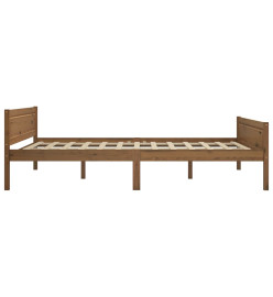Cadre de lit Bois de pin massif Marron miel 120x200 cm