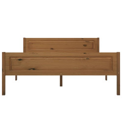 Cadre de lit Bois de pin massif Marron miel 120x200 cm
