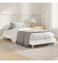Cadre de lit blanc brillant 75x190 cm bois d'ingénierie