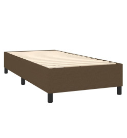 Lit à sommier tapissier avec matelas Marron foncé 100x200 cm