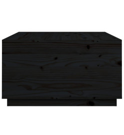 Table basse Noir 80x80x45 cm Bois massif de pin