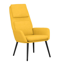 Chaise de relaxation Jaune moutarde Tissu