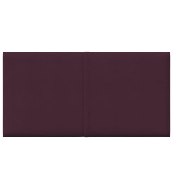 Panneaux muraux 12 pcs Violet 30x15 cm Tissu 0,54 m²