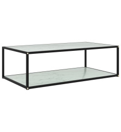 Table basse Blanc 120x60x35 cm Verre trempé