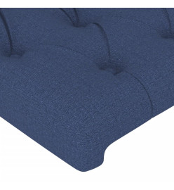 Tête de lit à LED Bleu 163x16x78/88 cm Tissu