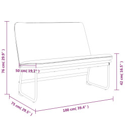 Banc Vert foncé 100x75x76 cm Tissu