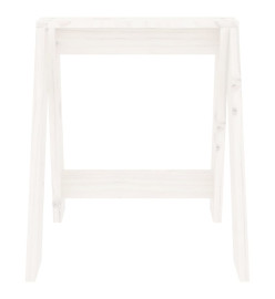 Tabourets lot de 2 blanc 40x40x45 cm bois massif de pin