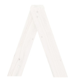 Tabourets lot de 2 blanc 40x40x45 cm bois massif de pin