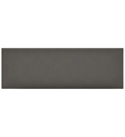 Panneaux muraux 12 pcs Gris 90x30 cm Similicuir 3,24 m²