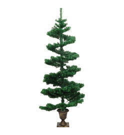 Arbre de Noël hélicoïdal pré-éclairé avec pot vert 120 cm PVC