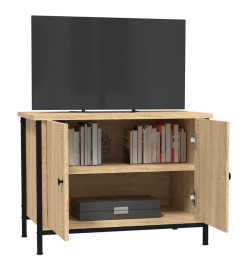 Meuble TV avec portes chêne sonoma 60x35x45cm bois d'ingénierie