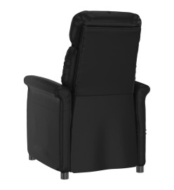 Fauteuil électrique de massage Noir Similicuir