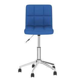 Chaise pivotante de bureau Bleu Tissu