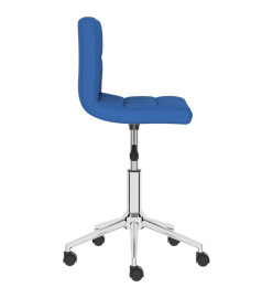 Chaise pivotante de bureau Bleu Tissu