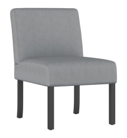 Fauteuil sans accoudoirs gris clair tissu