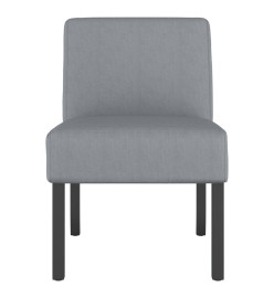 Fauteuil sans accoudoirs gris clair tissu