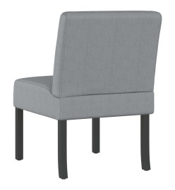 Fauteuil sans accoudoirs gris clair tissu