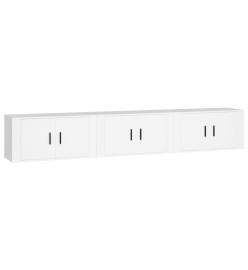 Meubles TV muraux 3 pcs blanc 80x34,5x40 cm