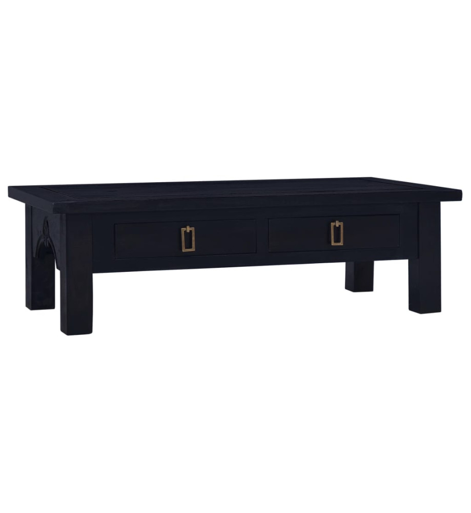 Table basse Café noir clair 100x50x30 cm Bois d'acajou massif