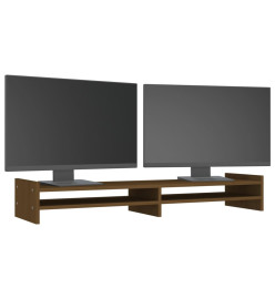 Support de moniteur Marron miel 100x27x15 cm Bois de pin solide