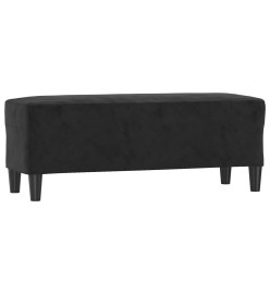 Banc Noir 100x35x41 cm Velours