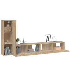 Ensemble de meubles TV 3 pcs Chêne sonoma Bois d'ingénierie