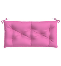 Coussin de banc de jardin rose 110x50x7 cm tissu