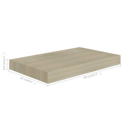 Étagères murales flottantes 4 pcs chêne 40x23x3,8 cm MDF