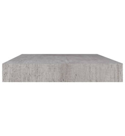 Étagères murales flottantes 2 pcs gris béton 50x23x3,8 cm MDF