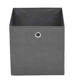 Boîte de rangement 4 pcs Tissu non-tissé 32x32x32 cm Gris