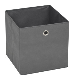 Boîte de rangement 4 pcs Tissu non-tissé 32x32x32 cm Gris