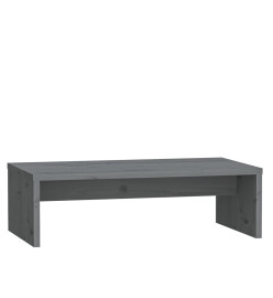 Support de moniteur Gris 50x27x15 cm Bois de pin solide