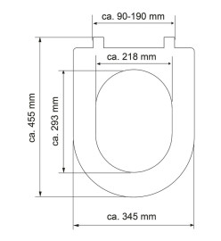 SCHÜTTE Siège de toilette Duroplast WHITE forme en D