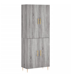 Buffet haut Sonoma gris 69,5x34x180 cm Bois d'ingénierie