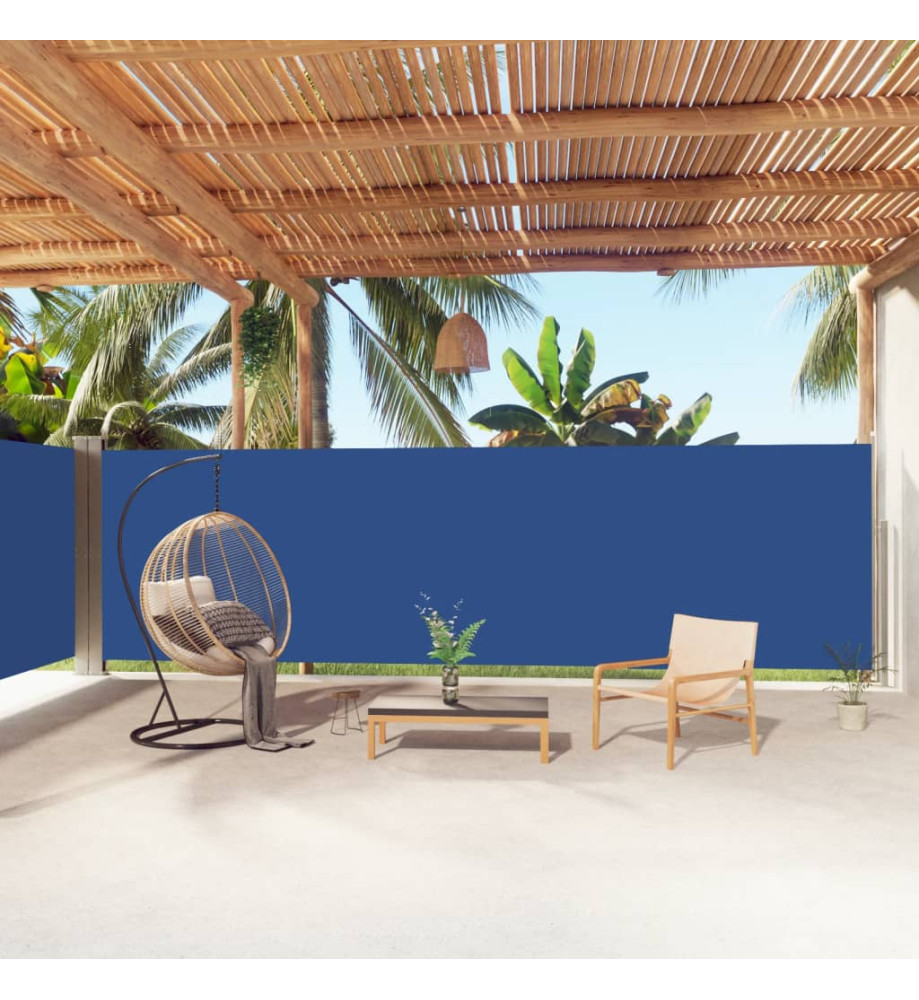 Auvent latéral rétractable Bleu 180x1000 cm Auvent latéral rétractable Bleu 180x1000 cm
