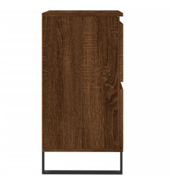 Buffets 2 pcs chêne marron bois d'ingénierie