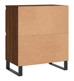 Buffets 2 pcs chêne marron bois d'ingénierie