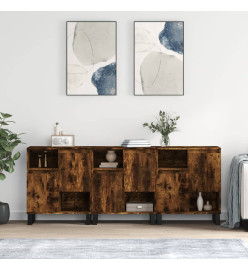 Buffets 3 pcs Chêne fumé Bois d'ingénierie