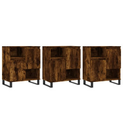 Buffets 3 pcs Chêne fumé Bois d'ingénierie
