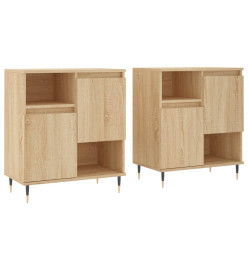 Buffets 2 pcs chêne sonoma bois d'ingénierie