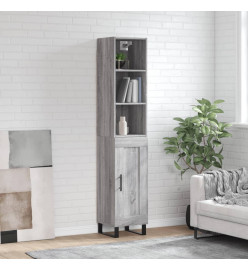Buffet haut Sonoma gris 34,5x34x180 cm Bois d'ingénierie