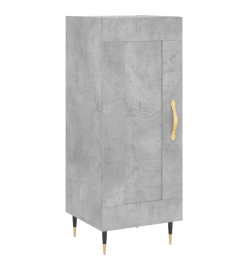 Buffet haut Gris béton 34,5x34x180 cm Bois d'ingénierie