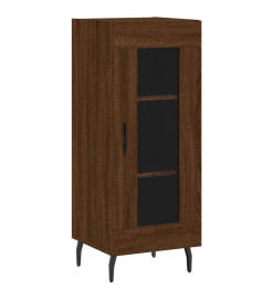Buffet haut Chêne marron 34,5x34x180 cm Bois d'ingénierie