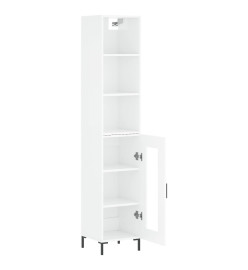 Buffet haut Blanc 34,5x34x180 cm Bois d'ingénierie