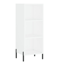 Buffet haut Blanc brillant 34,5x32,5x180 cm Bois d'ingénierie