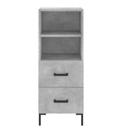 Buffet haut Gris béton 34,5x34x180 cm Bois d'ingénierie