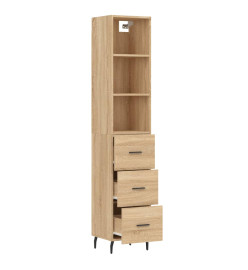 Buffet haut Chêne sonoma 34,5x34x180 cm Bois d'ingénierie