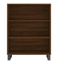 Buffet chêne marron 69,5x32,5x180 cm bois d'ingénierie