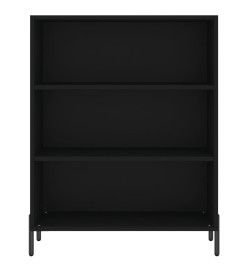 Buffet noir 69,5x32,5x180 cm bois d'ingénierie