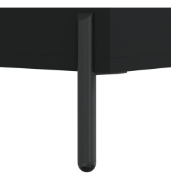 Buffet noir 69,5x32,5x180 cm bois d'ingénierie